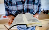 person reading book