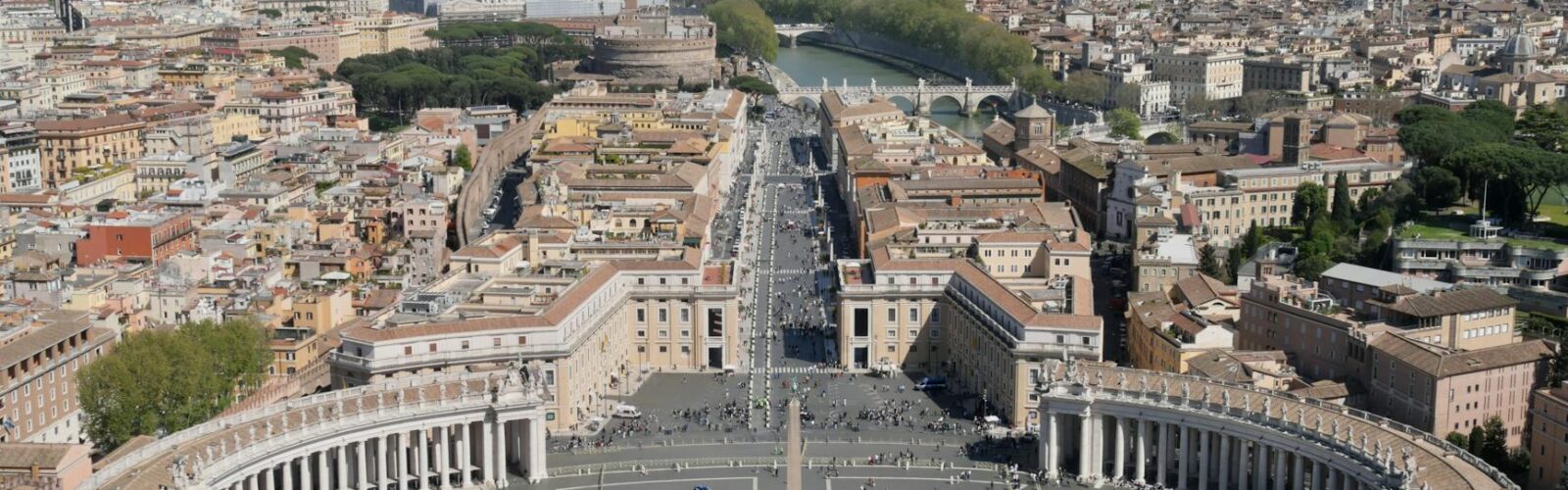 aerial view of st peter s square in vatican city
