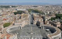 aerial view of st peter s square in vatican city