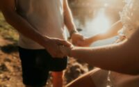 romantic couple holding hands in buenos aires